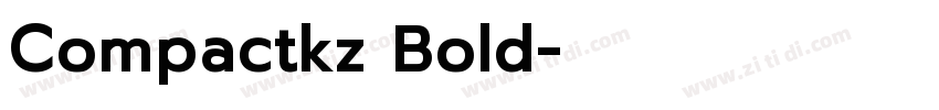 Compactkz Bold字体转换